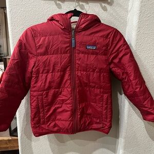Patagonia Cherry Red Quilted and reversible “Ready Freddy Hoodie”